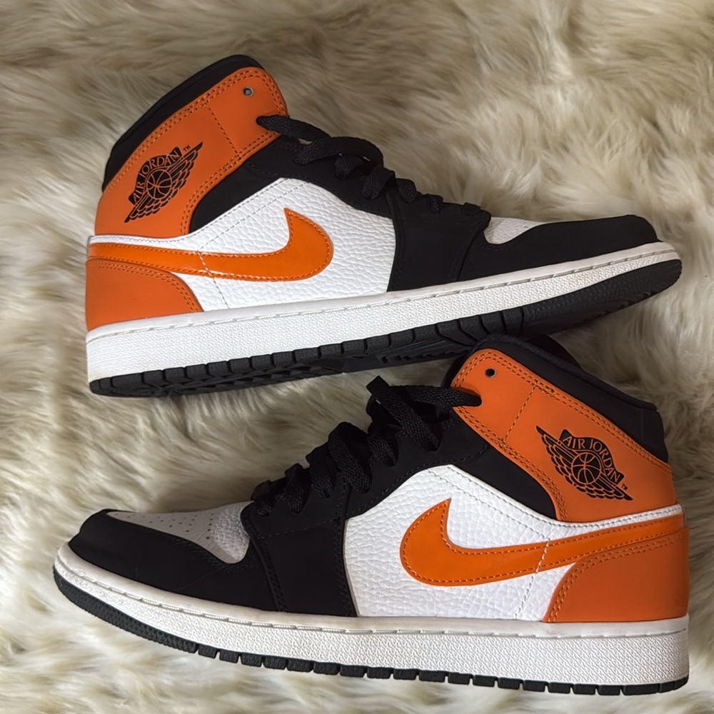 Air Jordan Black and Orange Sneakers